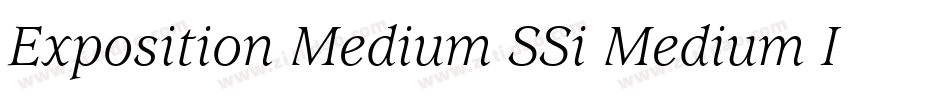 Exposition Medium SSi Medium Italic字体转换